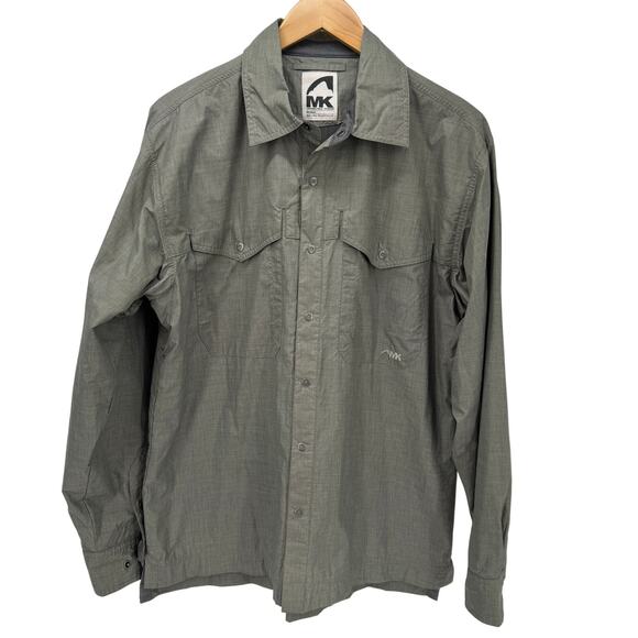 Mountain Khakis Shirt Mens Medium M Nylon Snap Up Long Sleeve Mesh Lined Outdoor - Picture 1 of 9